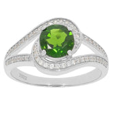 Sterling Silver Semi Mount Ring Setting Round RD 7x7mm White Topaz - Syzjewelry